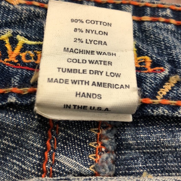 NWOT Von Dutch denim jeans Trouser pants runs like a 33 slight damage rare find - Picture 5 of 6